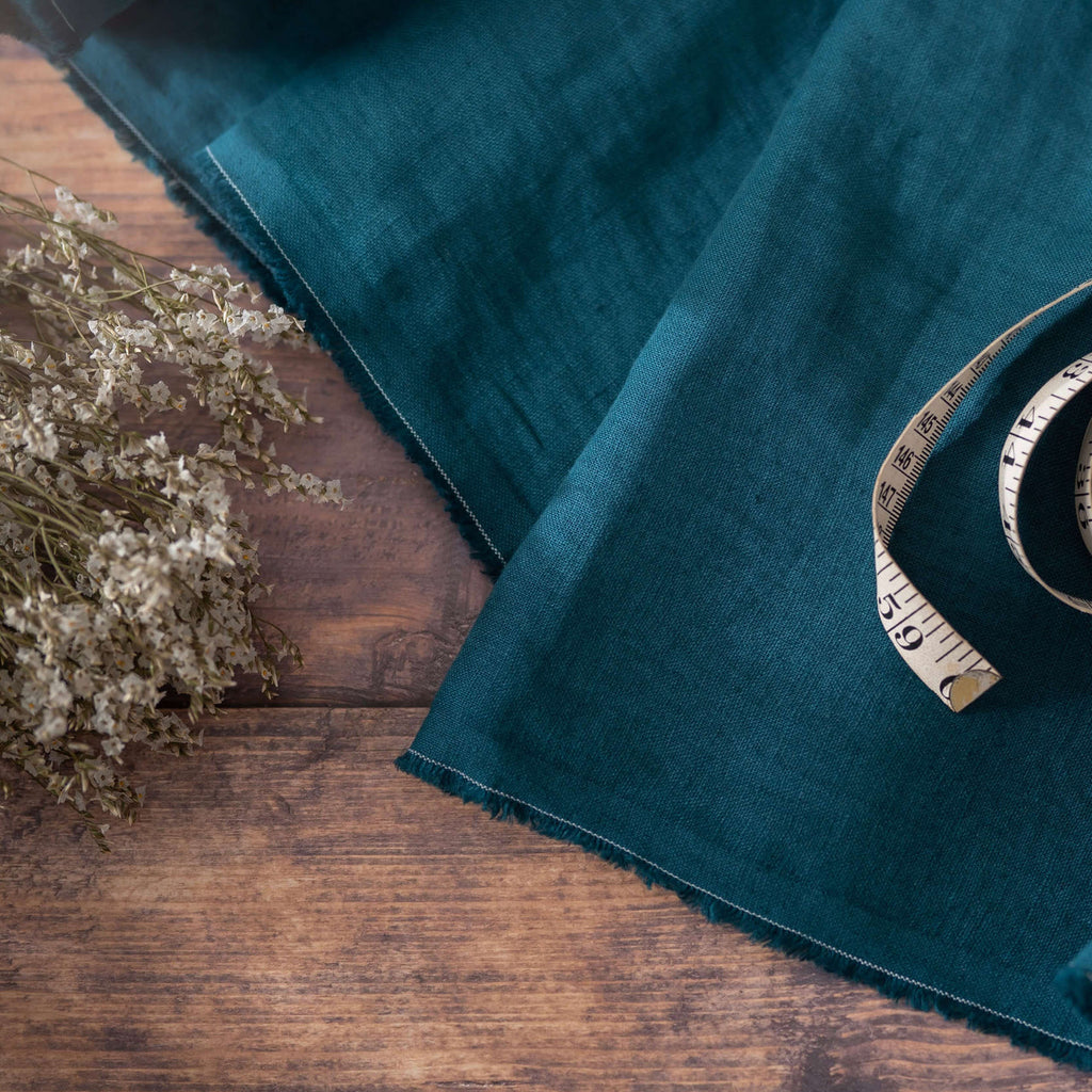 2pc-Natural Linen-Teal Green Blue-CL1478001