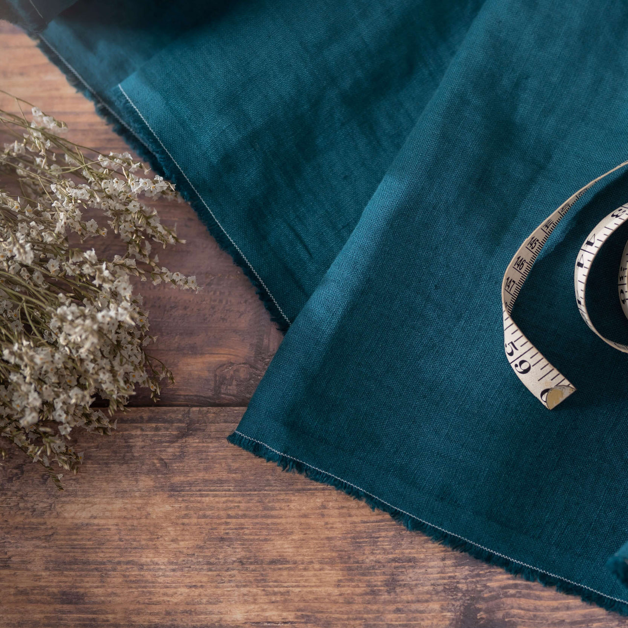 2pc-Natural Linen-Teal Green Blue-CL1478001