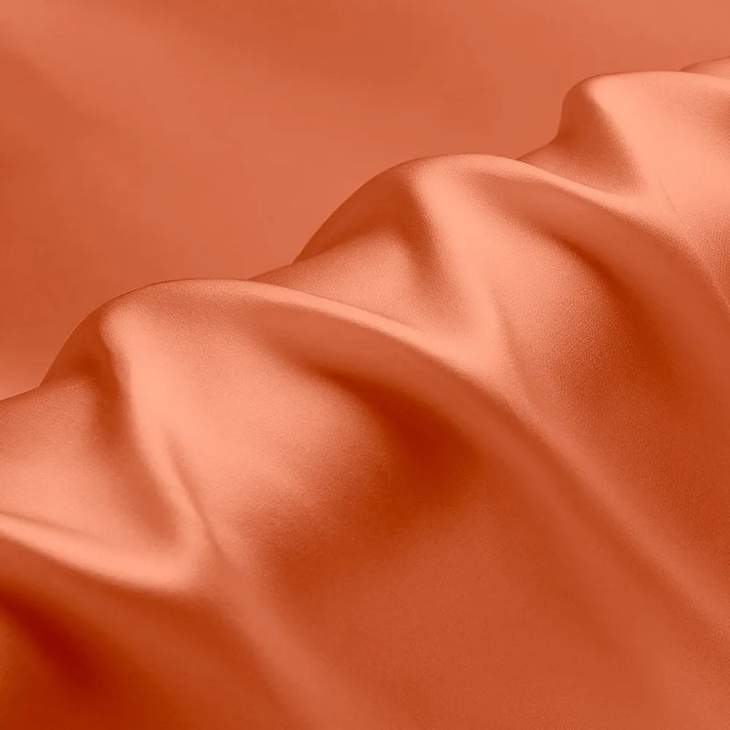 Color-Plain Peach Viscose Silk