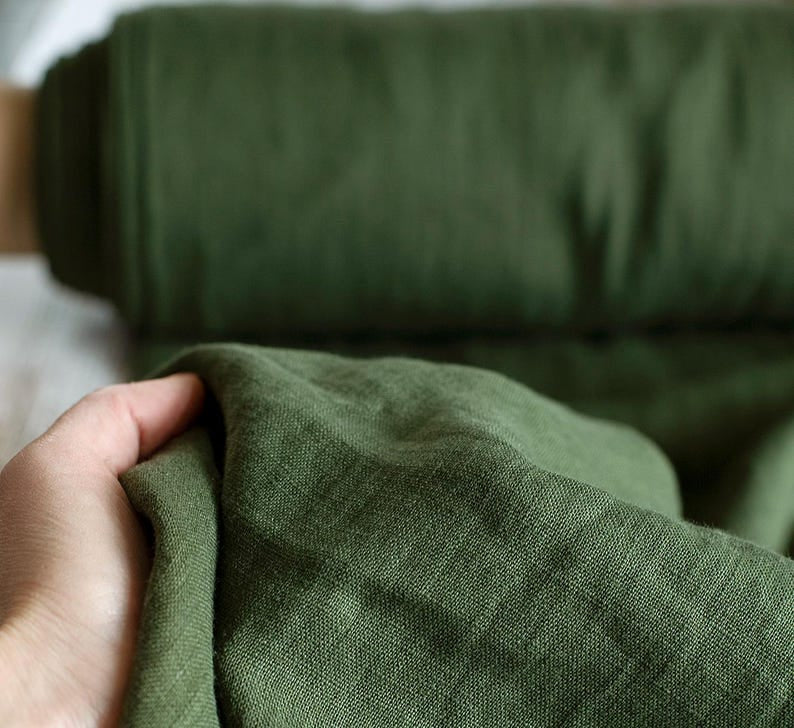2pc-Natural Linen-Dark Green-CL141666