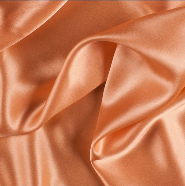 Color-Plain Peach Soft Silk