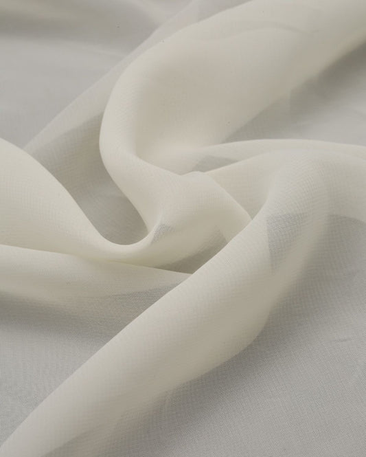 Color-Plain OFF WHITE Georgette