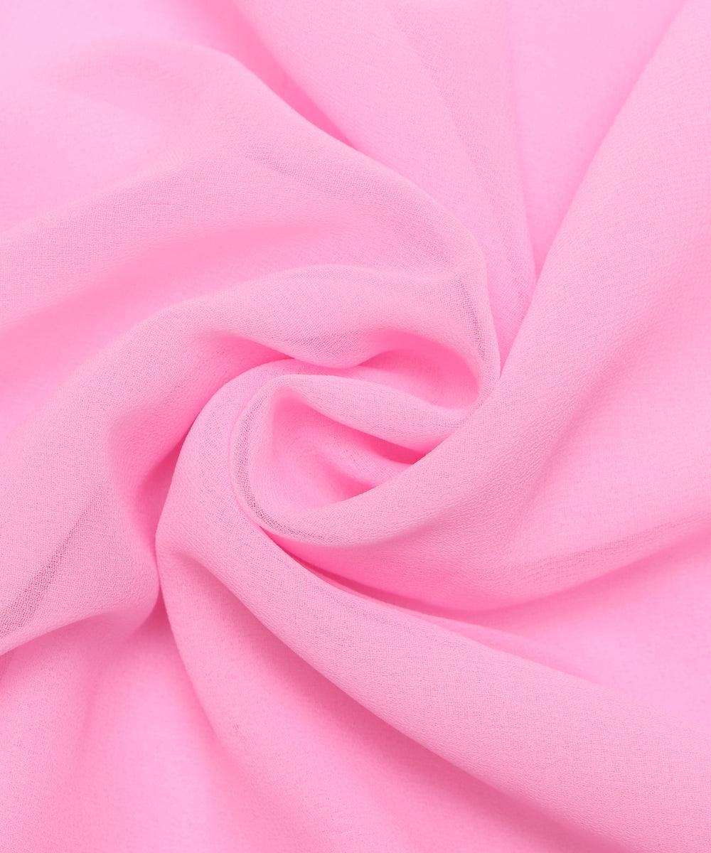 Color-Plain light Pink Georgette