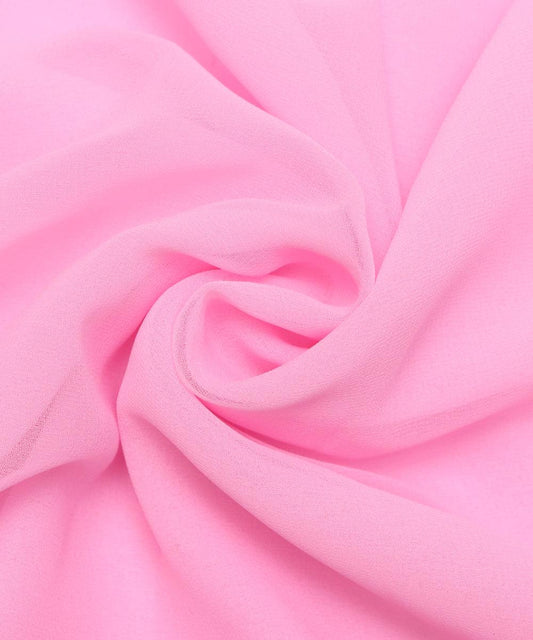 Color-Plain light Pink Georgette