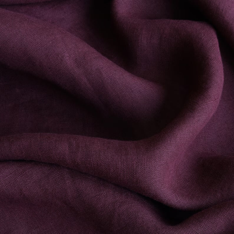 2pc-Natural Irish Linen-Grape Purple-CL6391111