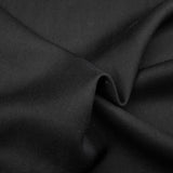 Black Solid Linen Fabric-2pc Suit-BY26940