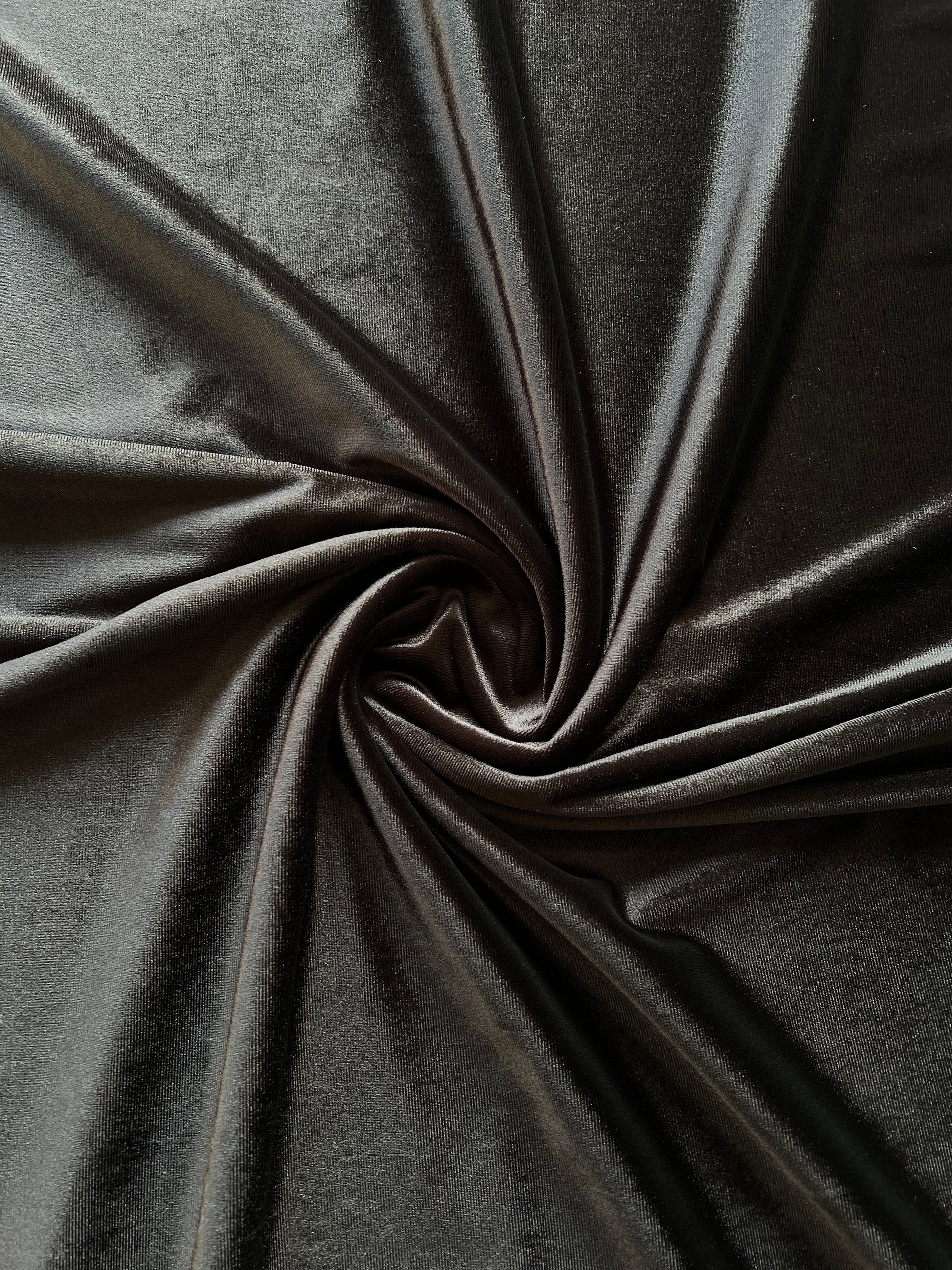 Micro 5000-Premium Jet Black Plain Velvet-2pc Suit