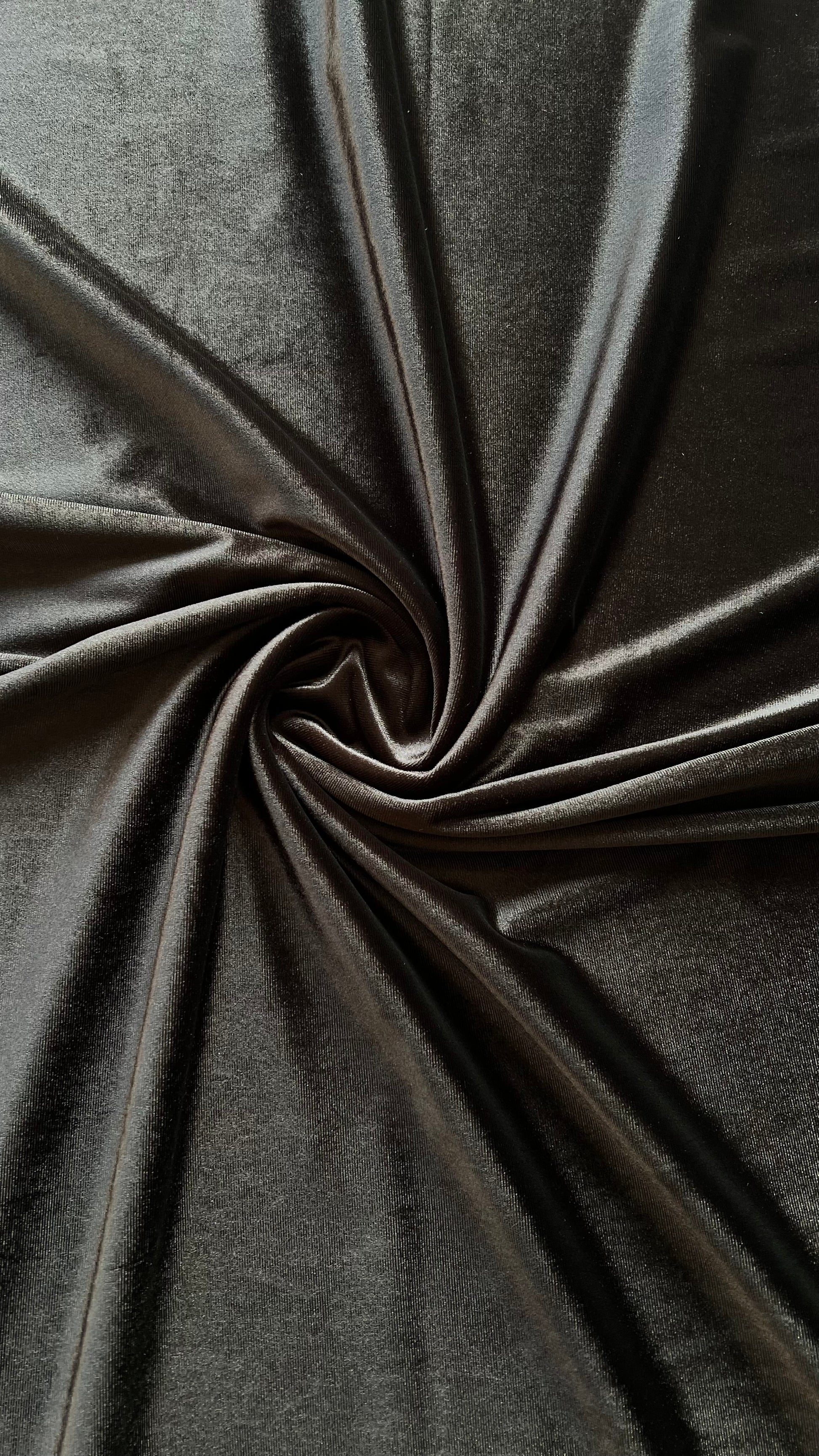 Micro 5000-Premium Jet Black Plain Velvet-2pc Suit