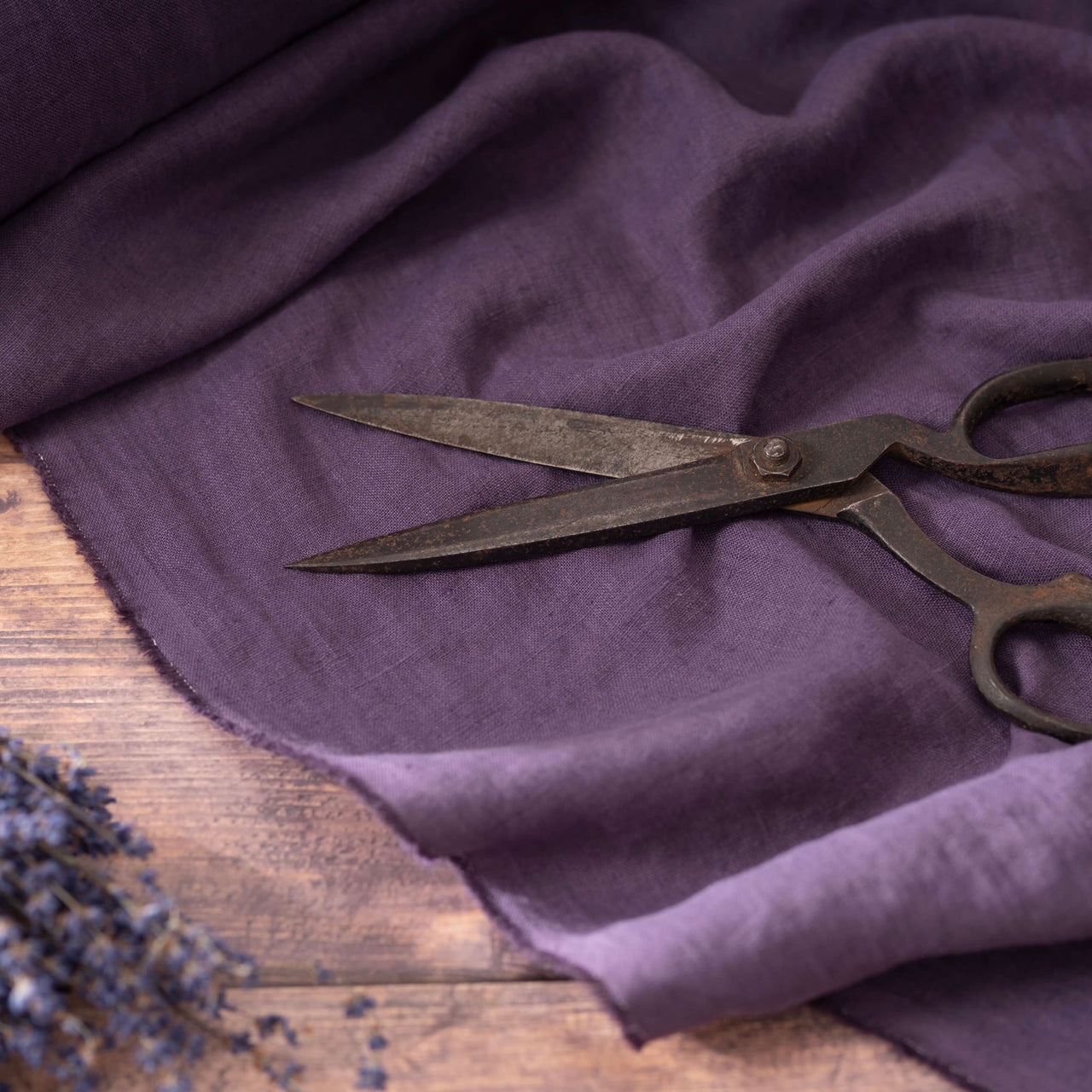 2pc-Natural Irish Linen-Grape Purple-CL6391111