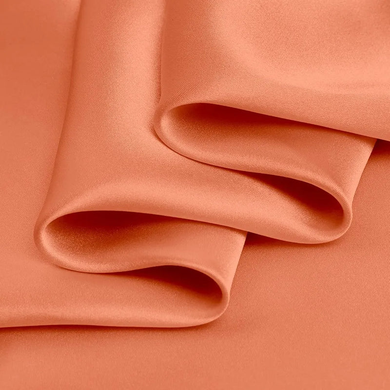 Color-Plain Peach Viscose Silk