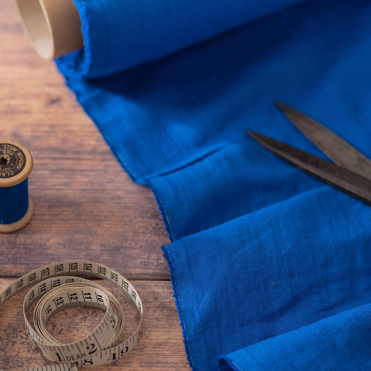 2pc-Natural Linen-Royal Blue-CL147900