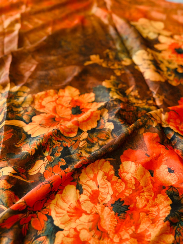 Floral Silk Suit