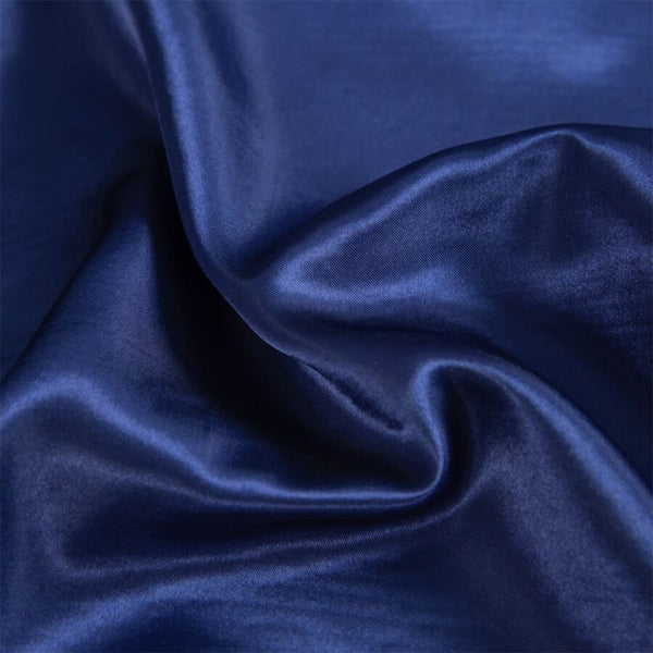 Color-Plain Navy Blue Viscose Silk