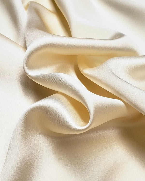 Color-Plain Cream Viscose Silk