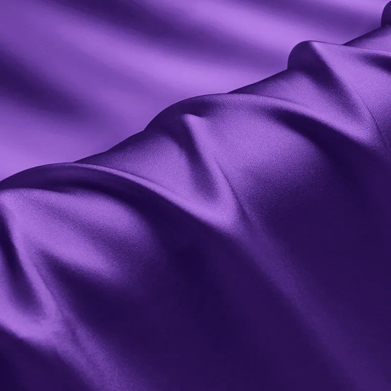 Color-Plain Solid Purple Viscose Silk