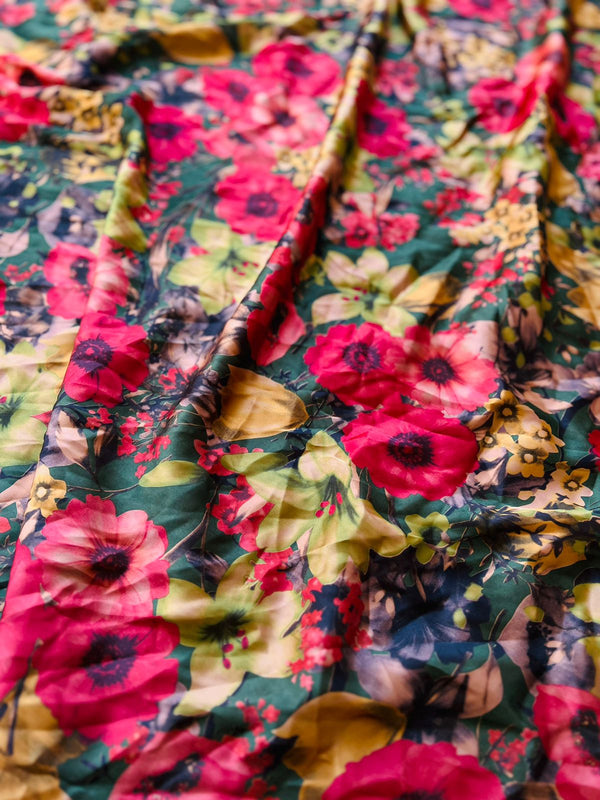 Floral Silk Suit