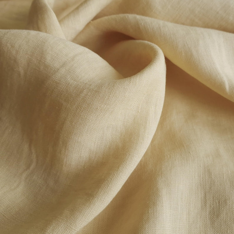 2pc-Natural Irish Linen-Butter Yellow-CL147382