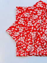 ADORN RED Floral Swiss-z1786