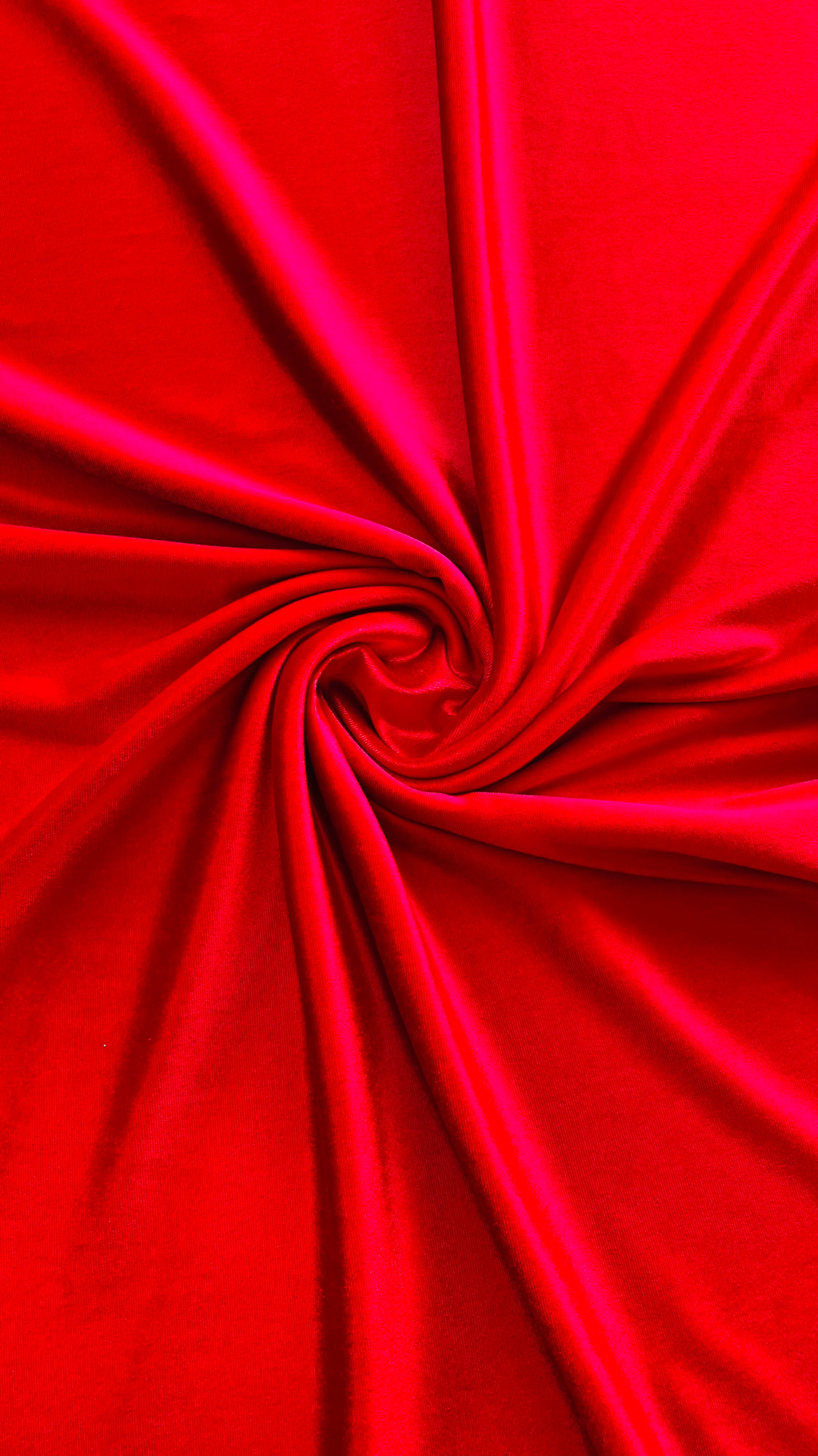 Micro 5000-Premium Rose Red Plain Velvet-2pc Suit