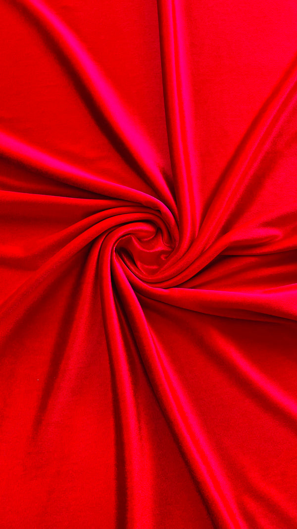 Premium Rose Red Plain Velvet-2pc Suit