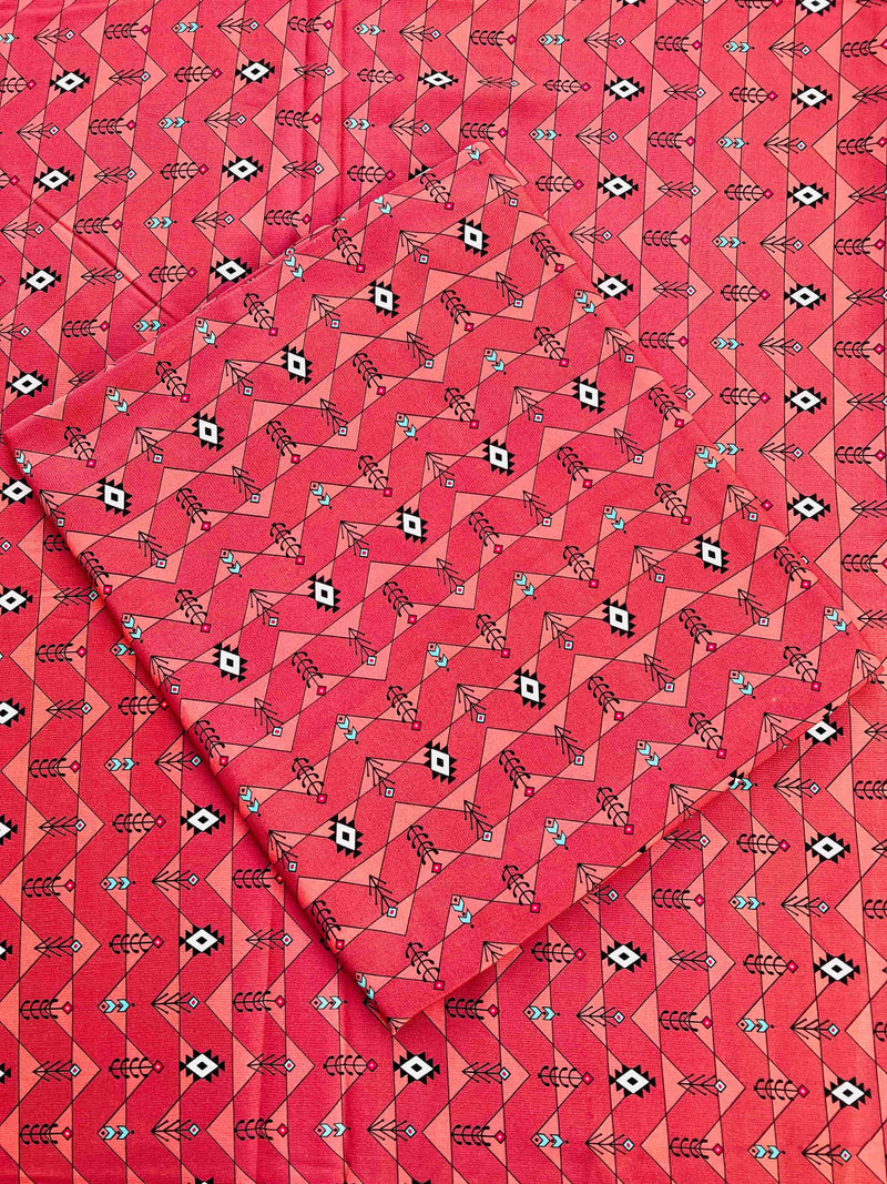 Pink Fabric - Unstiched Cordouroy Marina 1013