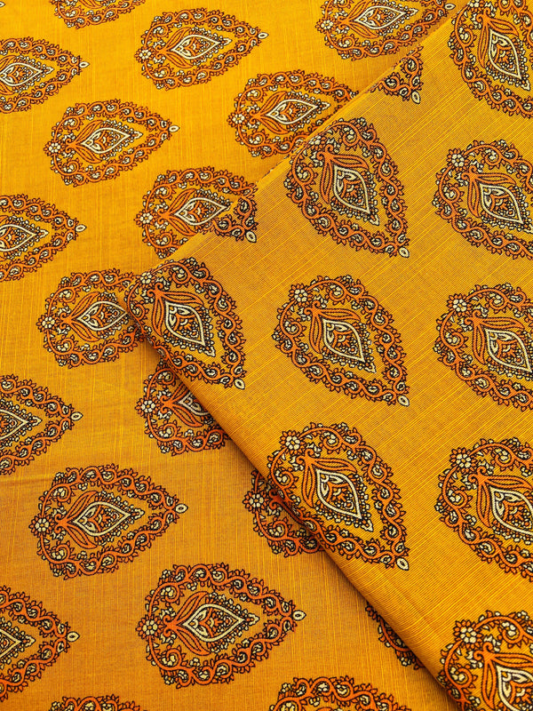 Mustard heritage - Unstitched Khaddar