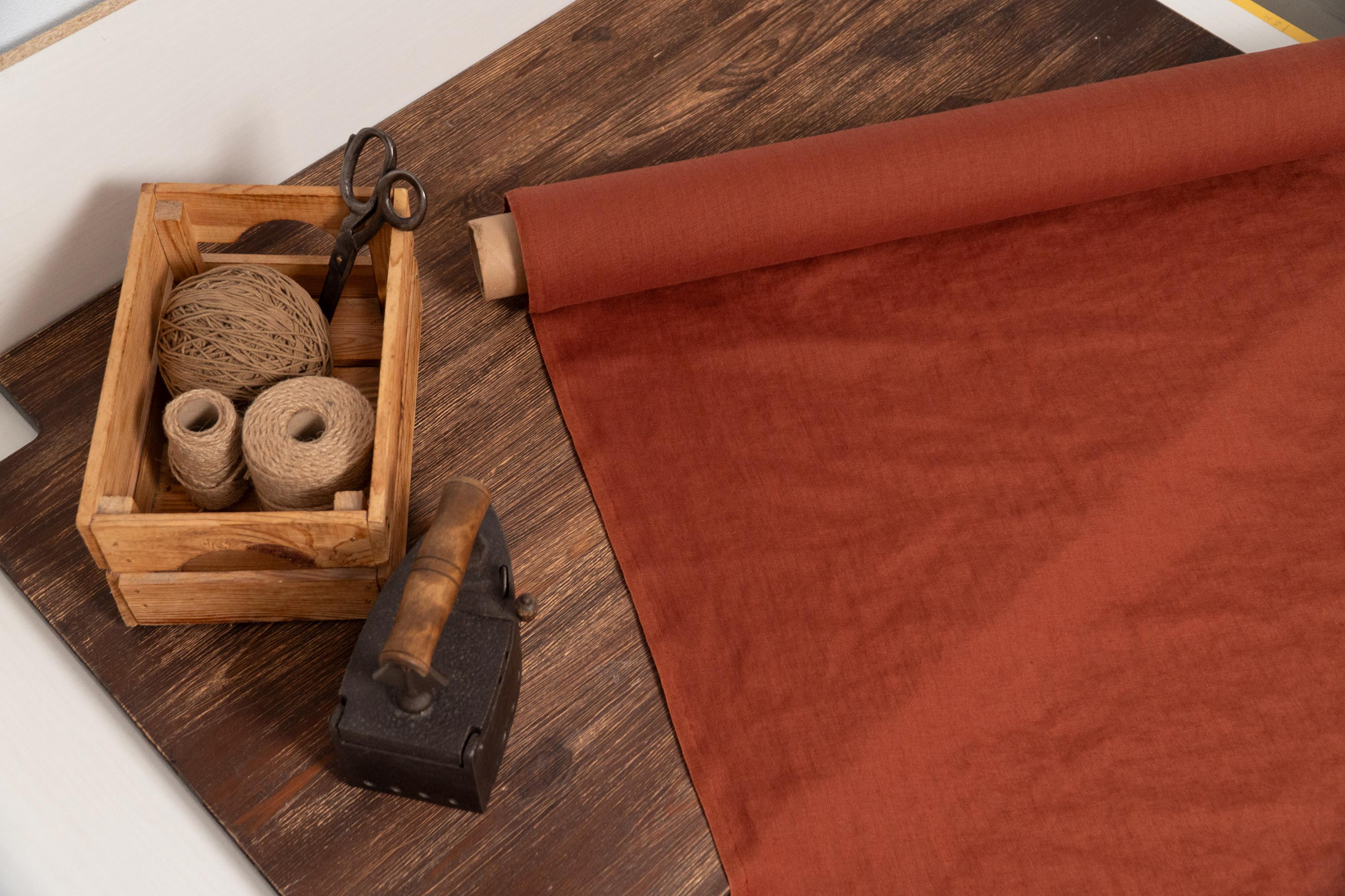 2pc-Natural Irish Linen-Terracotta-CL14703775