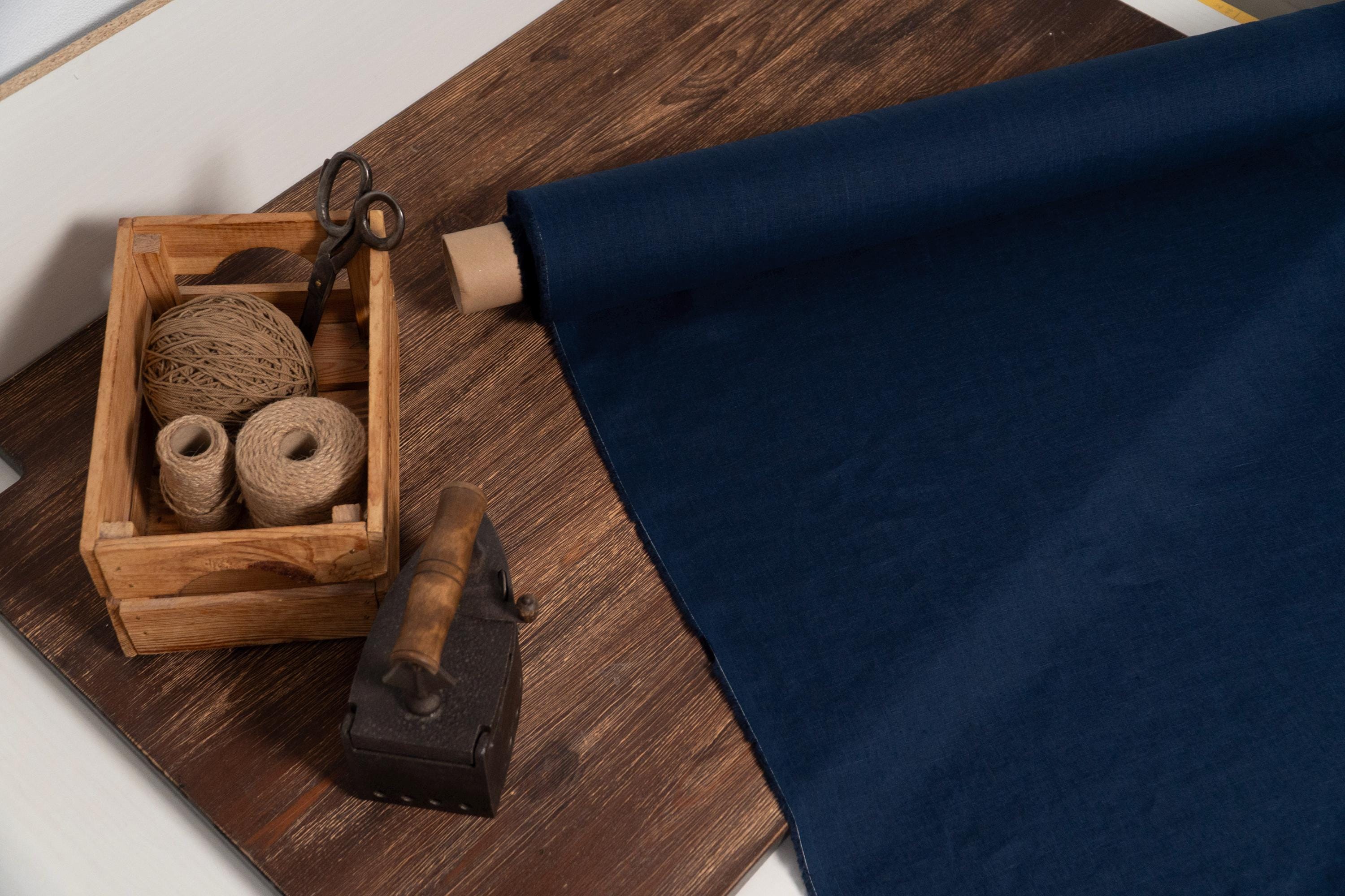 2pc-Natural Irish Linen-Midnight Navy-CL147400