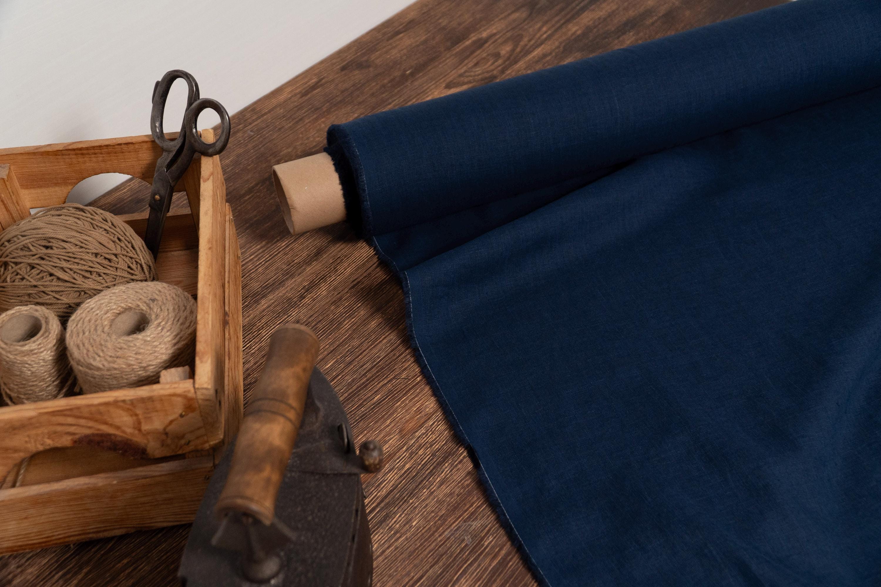 2pc-Natural Irish Linen-Midnight Navy-CL147400