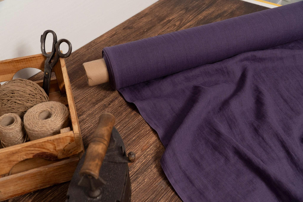 2pc-Natural Irish Linen-Grape Purple-CL6391111