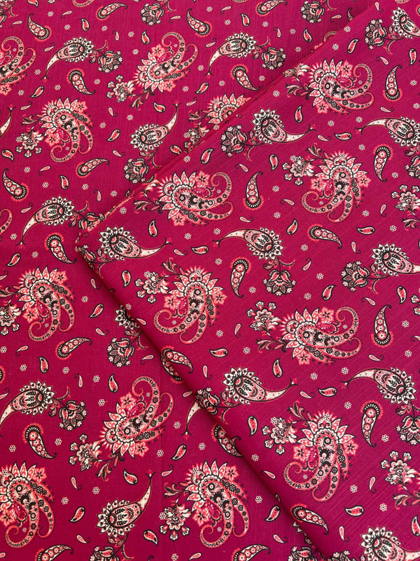 Heritage Maroon - Unstitched Khaddar