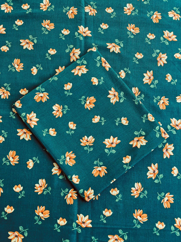 Elite Blossom Green - Unstitched Khaddar