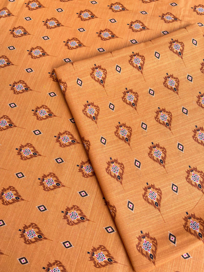 Mustard Heritage Chic - Unstitched Khaddar