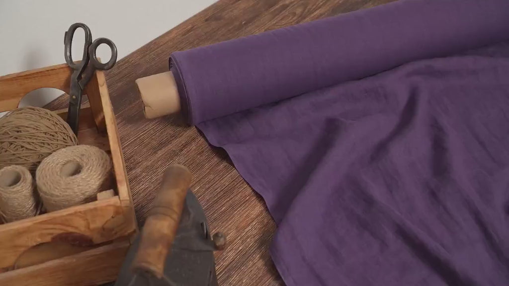 2pc-Natural Irish Linen-Grape Purple-CL6391111
