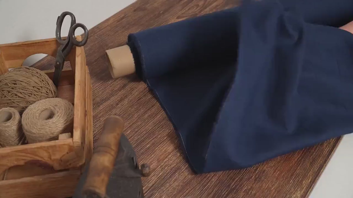 2pc-Natural Irish Linen-Midnight Navy-CL147400