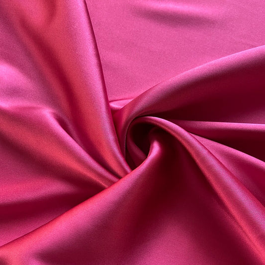 Color-Plain Shocking Pink Viscose Silk