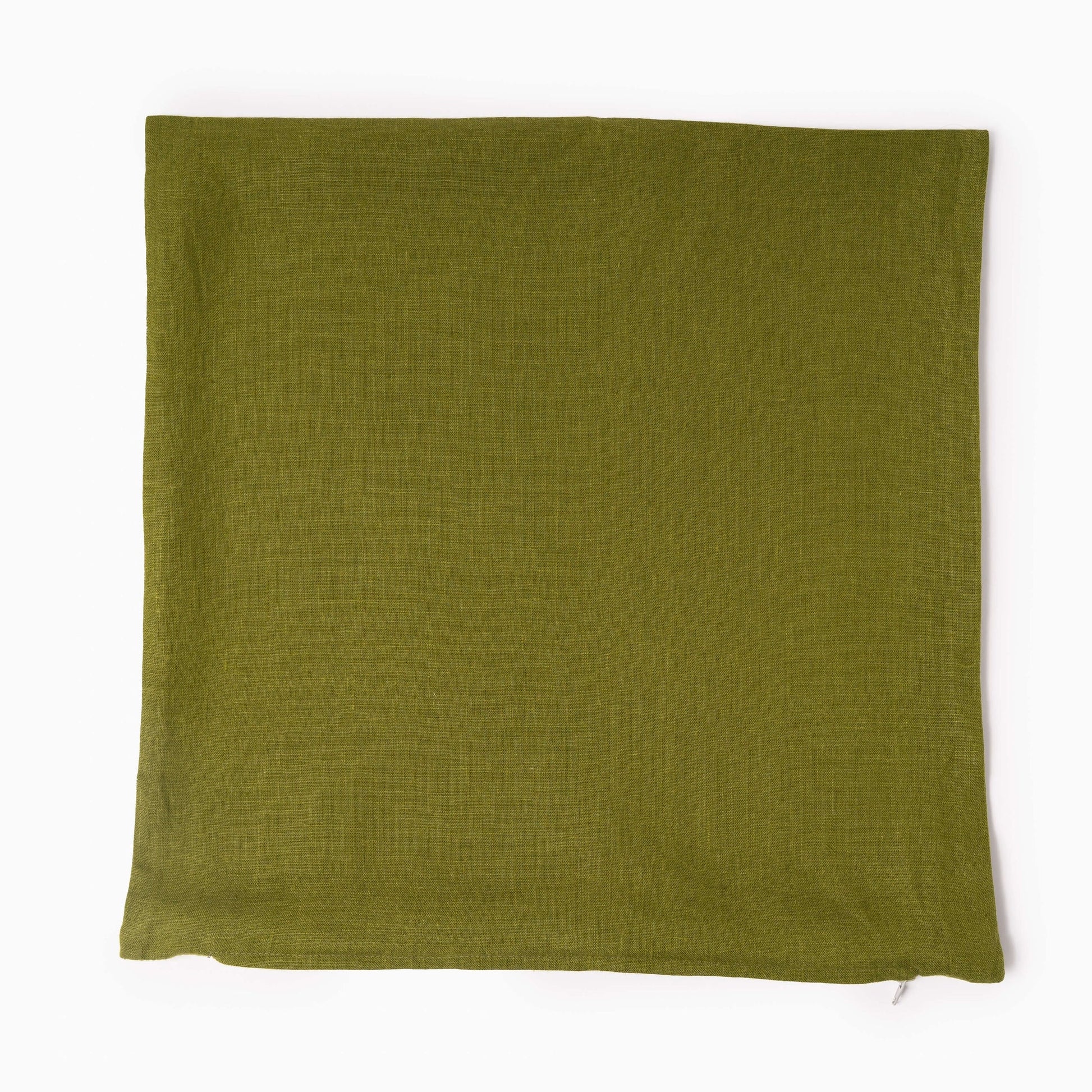 Moss Green Linen Cushion Cover